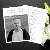Script Funeral Memorial Order of Service Photo Programmakaart