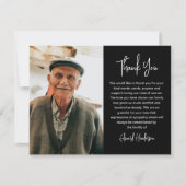 Script Funeral Photo Sympathy Bedankkaart (Voorkant)