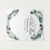 Script FUTURE MRS Bruiloft Bridal Shower Achtergro Wandkleed (Voorkant (horizontaal))