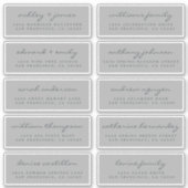 Script Gast Adresetiketten BESTEL 6" of 8" vel! Sticker (Voorkant)