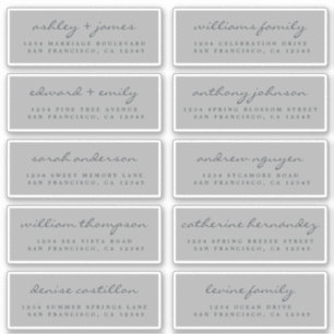 Script Gast Adresetiketten BESTEL 6" of 8" vel! Sticker