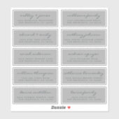 Script Gast Adresetiketten BESTEL 6" of 8" vel! Sticker (Vel)