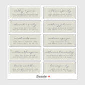 Script Gast Adresetiketten BESTEL 6" of 8" vel! Sticker (Vel)