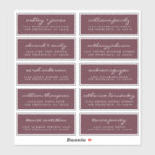 Script Gast Adresetiketten BESTEL 6" of 8" vel! Sticker (Vel)