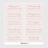 Script Gast Adresetiketten BESTEL 6" of 8" vel! Sticker (Vel)