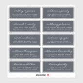 Script Gast Adresetiketten BESTEL 6" of 8" vel! Sticker (Vel)