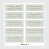 Script Gast Adresetiketten BESTEL 6" of 8" vel! Sticker (Vel)