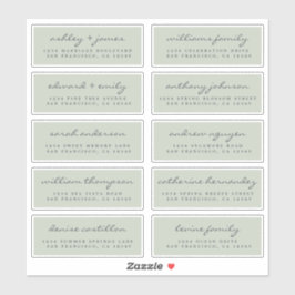 Script Gast Adresetiketten BESTEL 6" of 8" vel! Sticker