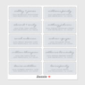 Script Gast Adresetiketten BESTEL 6" of 8" vel! Sticker (Vel)