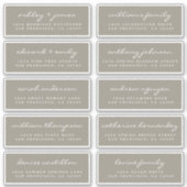 Script Gast Adresetiketten BESTEL 6" of 8" vel! Sticker (Voorkant)