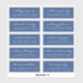 Script Gast Adreslabels BESTELLING 6” of 8” vel! Sticker (Vel)