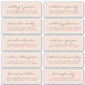 Script Gast-adreslabels BESTELLING 6” of 8” vel! Sticker (Voorkant)