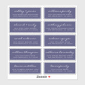 Script Gast-adreslabels BESTELLING 6” of 8” vel! Sticker (Vel)