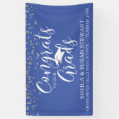 Script GEFELICITEERD MET ONZE AFSTUDEERDERS Confet Spandoek (Verticaal)