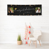 Script GEFELICITEERD Photo Stars Zwart Spandoek (Insitu)