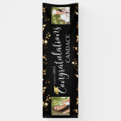 Script GEFELICITEERD Photo Stars Zwart Spandoek (Verticaal)