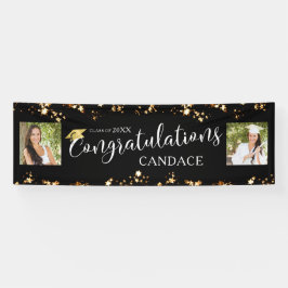 Script GEFELICITEERD Photo Stars Zwart Spandoek