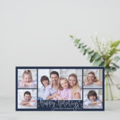 Script GELUKKIGE FEestDAGEN | 5 foto's Feestdagenkaart (Staand voorkant)