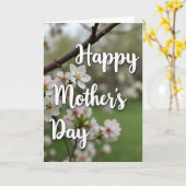 Script Gelukkige Moederdag Kaart (Gele Bloem)