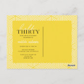 Script & geometrische 30e verjaardag briefkaart (Achterkant)