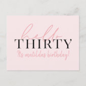 Script & geometrische 30e verjaardag briefkaart (Voorkant)