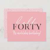 Script & geometrische uitnodiging voor 40e verjaar (Voorkant / Achterkant)