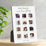Script Gepersonaliseerde koppels Foto Love Story Fotoplaat<br><div class="desc">Script Gepersonaliseerde koppels Foto Love Story plaque</div>