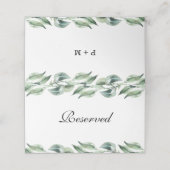 Script Gereserveerde Gepersonaliseerde Wedding Pla Plaatskaartje (Buitenkant ongevouwen)