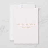 Script Gold & Blush Pink Bridal Shower Uitnodiging (Voorkant)