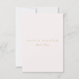 Script Gold & Blush Pink Bridal Shower Uitnodiging