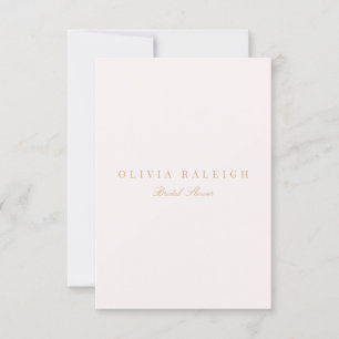 Script Gold & Blush Pink Bridal Shower Uitnodiging