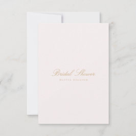 Script Gold & Blush Pink Bridal Shower Uitnodiging
