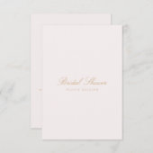 Script Gold & Blush Pink Bridal Shower Uitnodiging (Voorkant / Achterkant)