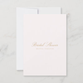 Script Gold & Blush Pink Bridal Shower Uitnodiging