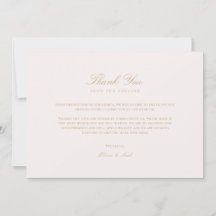 Script Gold & Blush Pink Dank je Kaart