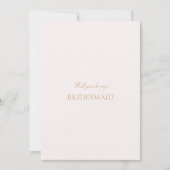 Script Gold & Blush Roze Bruidsmeisje voorstel Kaa Save The Date (Voorkant)
