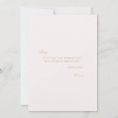 Script Gold & Blush Roze Bruidsmeisje voorstel Kaa Save The Date (Achterkant)