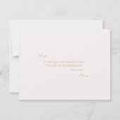 Script Gold & Blush Roze Bruidsmeisje voorstel Kaa Save The Date (Achterkant)