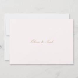 Script Gold & Blush Roze Repetitie Diner Kaart