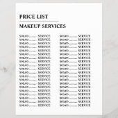 Script Gold Foil Brushstroke Makeup Artist Flyer (Achterkant)