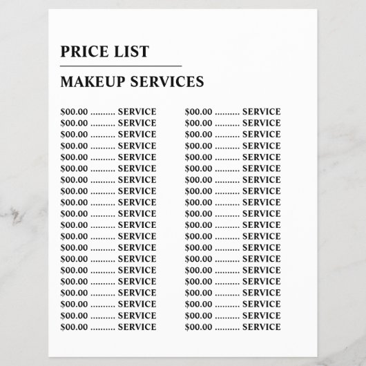 Script Gold Foil Brushstroke Makeup Artist Flyer (Achterkant)