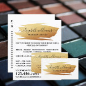 Script Gold Foil Brushstroke Makeup Artist Flyer