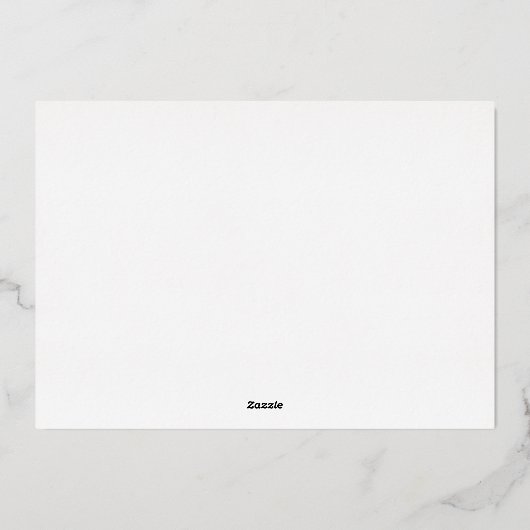 Script Gold Foil “Happy Holidays” Photo Card Folie Feestdagenkaart (Achterkant)