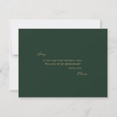Script Gold Forest Green bruidsmeisje voorstel Kaa Save The Date (Achterkant)