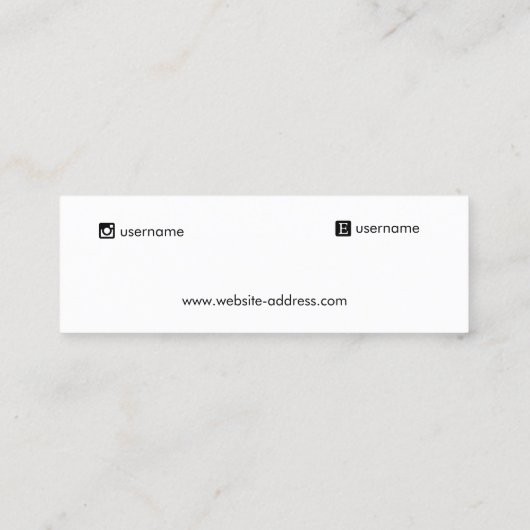 Script Gold gradiënt Stud die verdient Mini Visitekaartje (Achterkant)