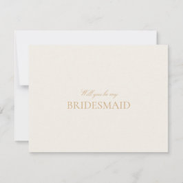 Script Gold & Ivory bruidsmeisje voorstel Kaart