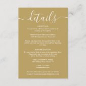 Script Gold Wedding Details Informatie Informatiekaartje (Voorkant)
