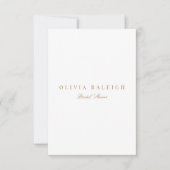 Script Gold & White Bridal Shower Uitnodiging (Voorkant)