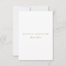 Script Gold & White Bridal Shower Uitnodiging