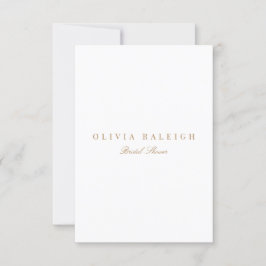 Script Gold & White Bridal Shower Uitnodiging